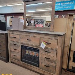 Ashley Trinell Dresser, Mirror and Fireplace With İnterest Free Payment Options  