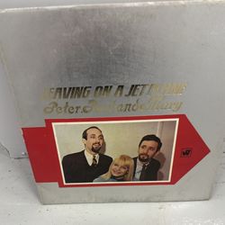 Peter Paul and Mary Leaving on A Jet Plane Album Rare Japan W7 Label Pressing