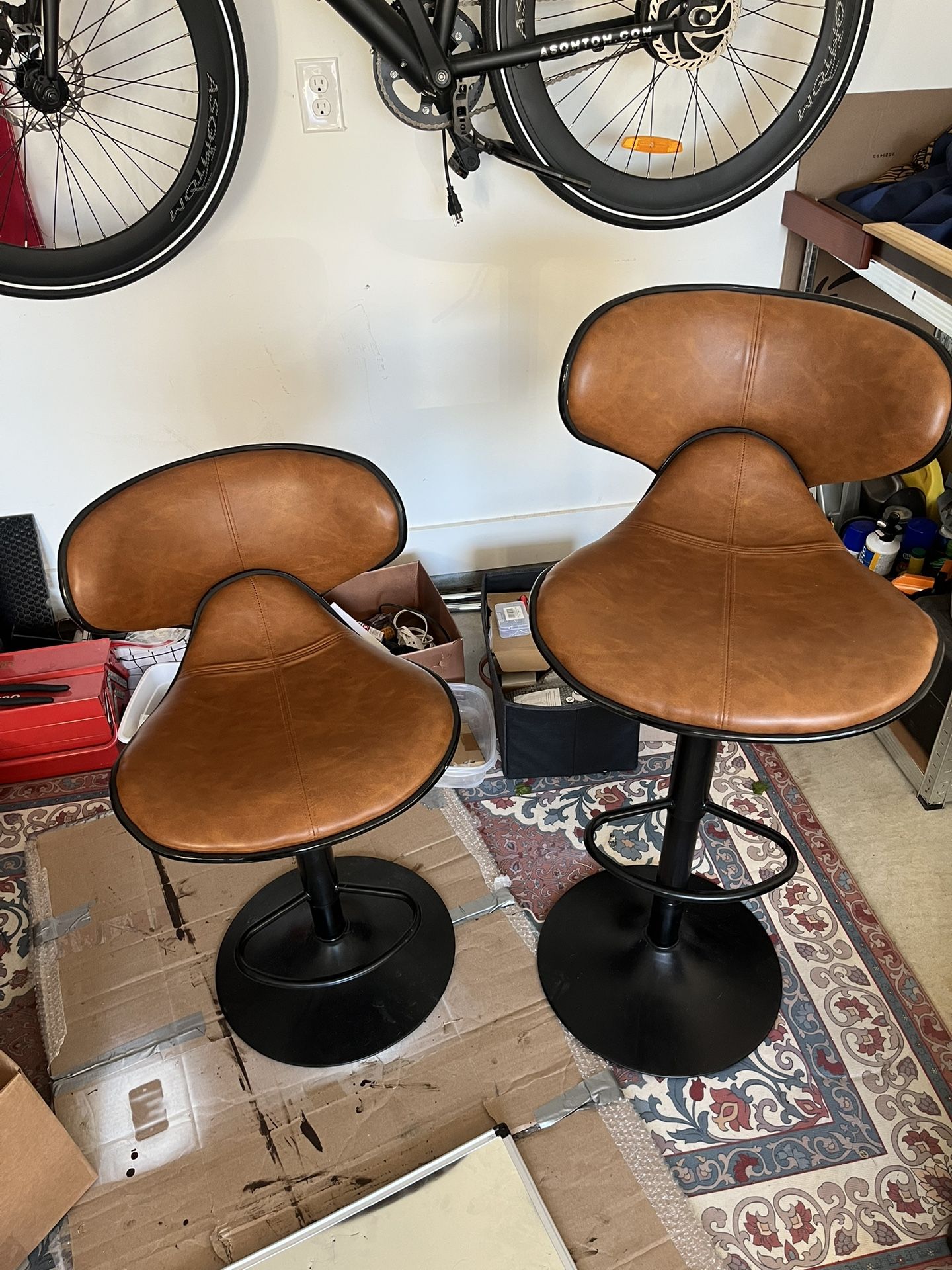 Adjustable Bar/Counter Height Stools - 2pc