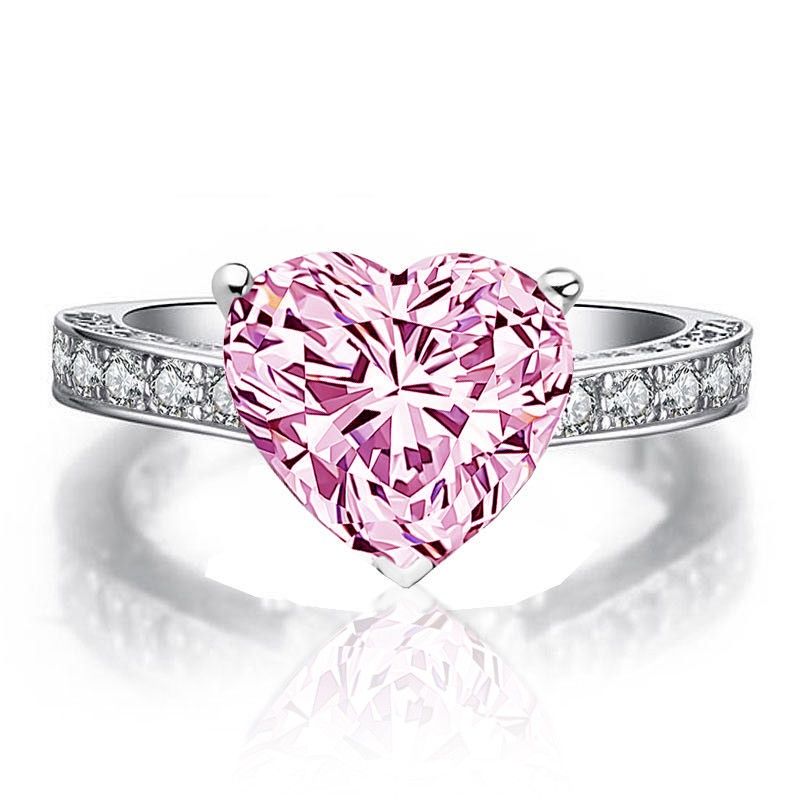 "Sweet Crystal Clear CZ Heart Lovely Diamonds Heart Rings for Women, PD689
 
 