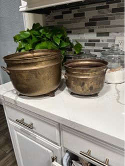 Vintage Brass Planters