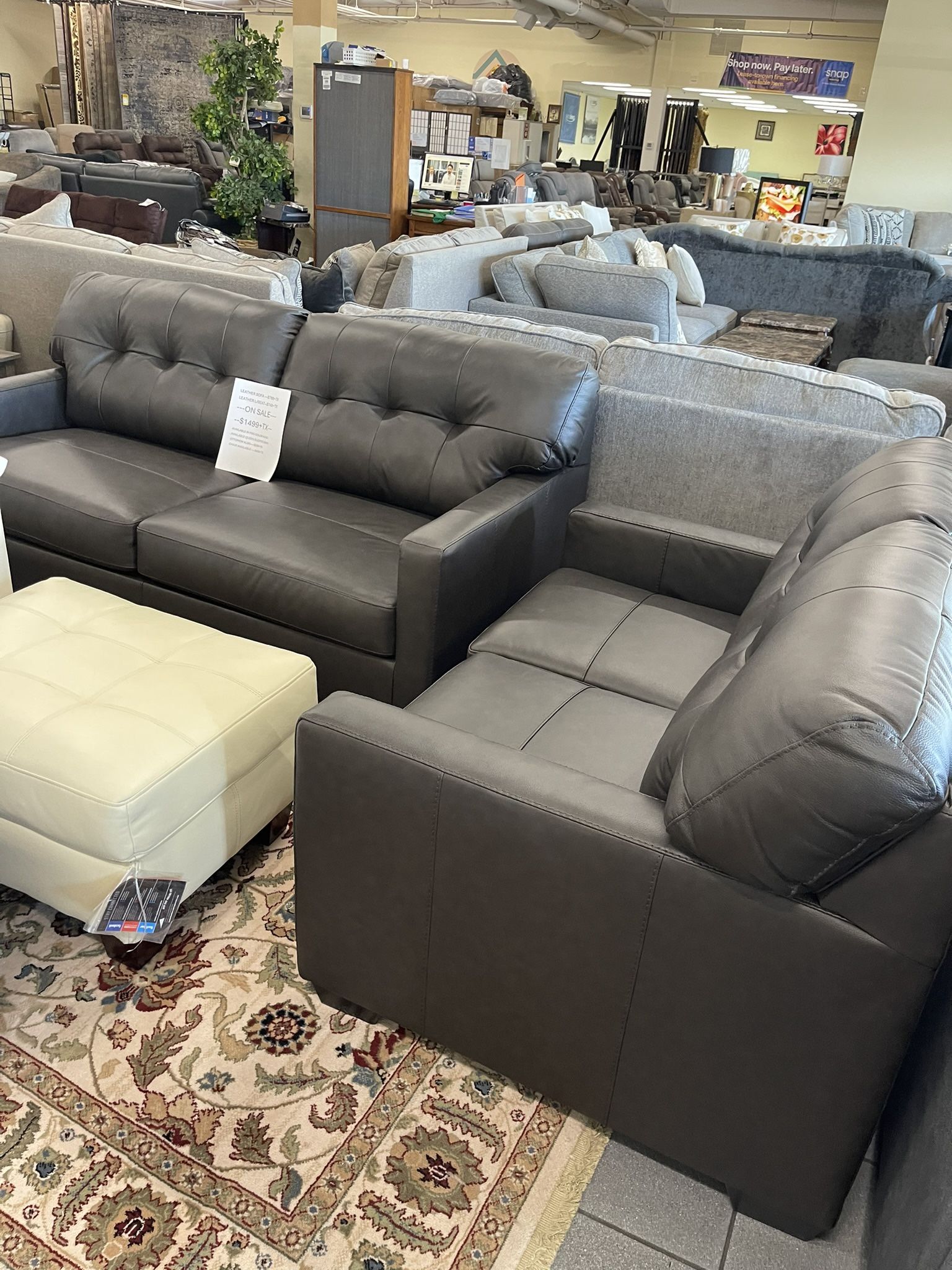 Leather Sofa & Leather Love Seat On Sale