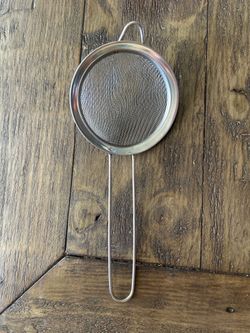Kitchen Stainless-Steel Mesh Strainers Filtering, Sifting, Blanching Could be vintage
