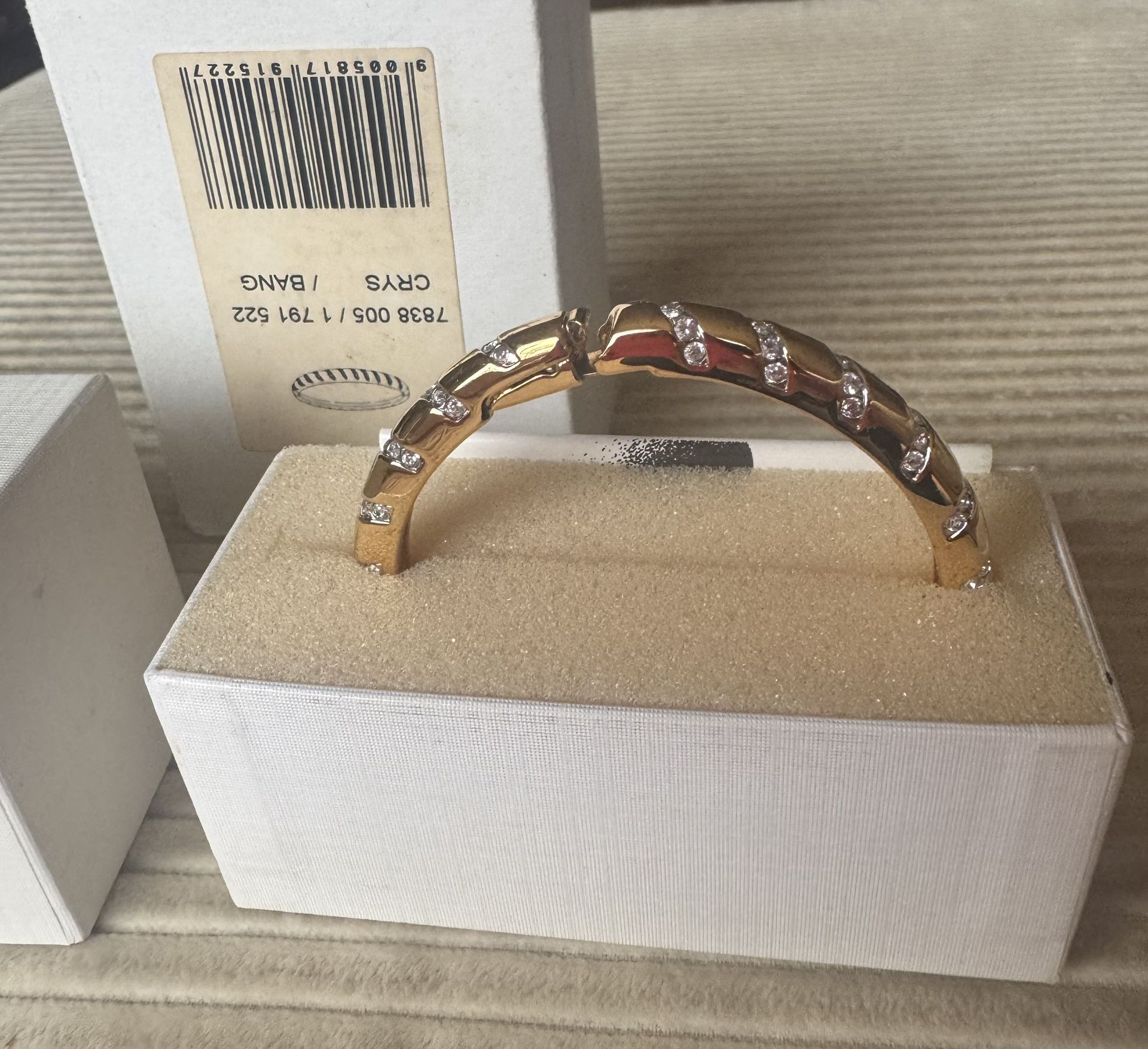 SWAROVSKI Gold tone plated Crystal Bangle