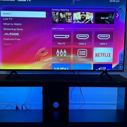 60 Inch Hisense 4K TV And 60 Inch LED TV Stand 
