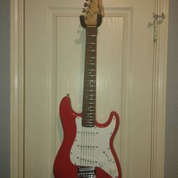 Red or Tan mini SQUIER FENDER Guitar & Amp & Cable Pro Fret-level Setup Spa Perfect 