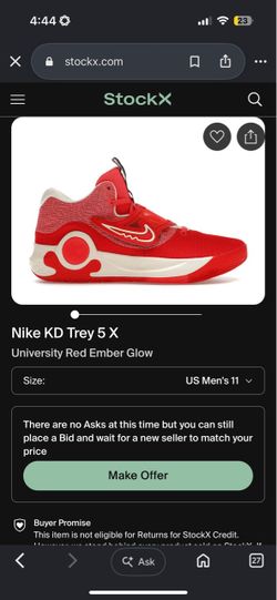 Size 12 red Nike KD Trey 5x