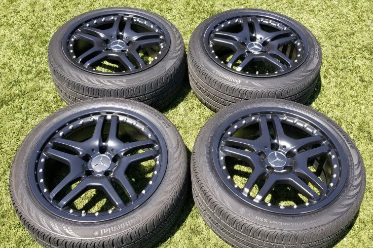 Mercedes Benz Wheels Rims Tires Set Staggered 18x8 & 18x9 5x112