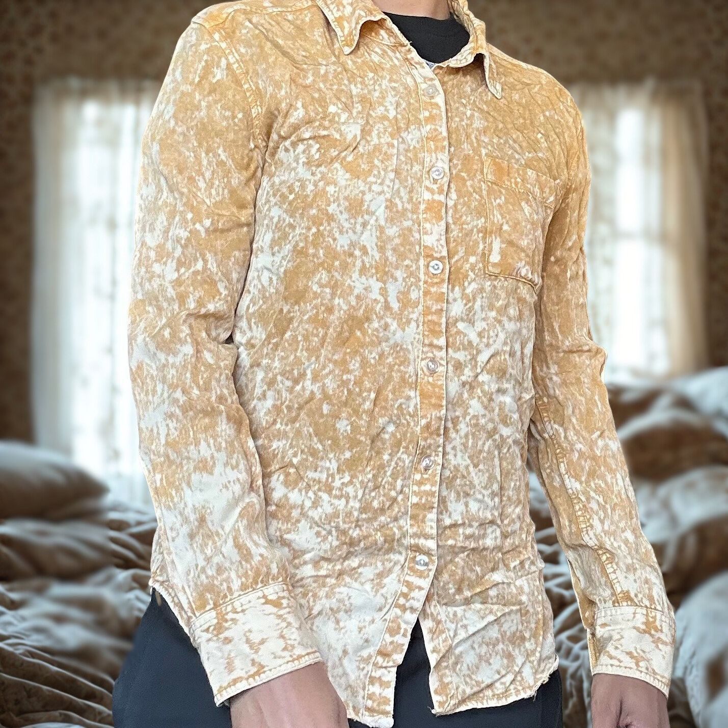 Acid Wash Button Down - XS (Urban Outfitters)