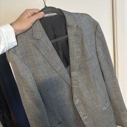 Gray Suit Jacket (Zegna) 54L 