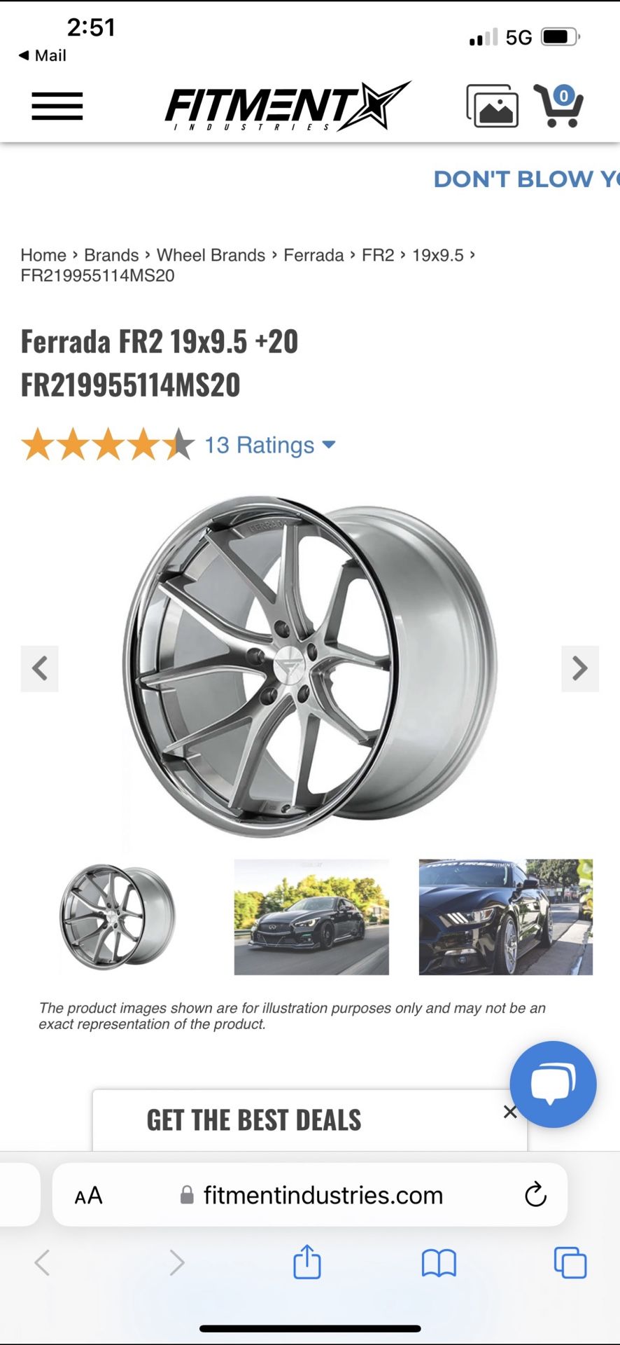 Brand New Never Used FERRADA WHEELS