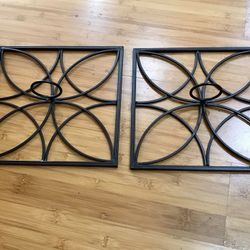 Metal wall pieces for candle holder flower holder