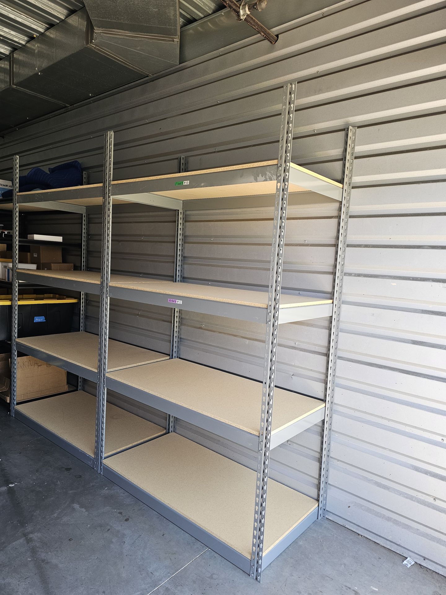 Storage Shed Garage Shelving 48 in W x 24 in D Shelves Boltless Steel Heavy Duty Rack Shelving Delivery Available