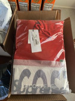 Supreme Lacoste hoodie Large