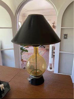 Vintage Black Shade Table Lamp