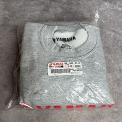 Vintage Genuine Yamaha Gray Crewneck Sweatshirt Red Logo Size 2X NOS Motorsports