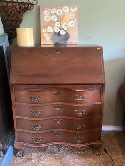 Vintage Slaughter's Secretary Desk / Drop-Front Writing Desk