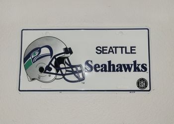 Seahawks Metal License Plate