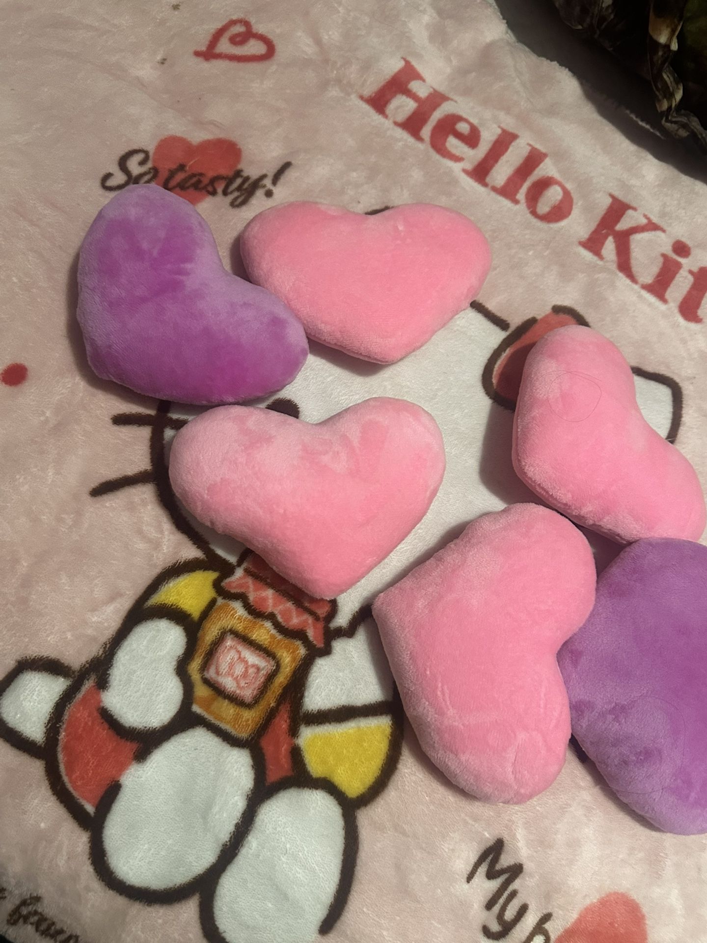 Heart plushies