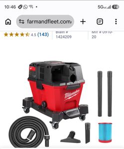 Milwaukee M18 FUEL 6 Gal Wet/Dry Vaccuum tool only