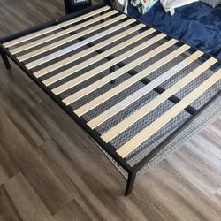 Queen 14” Storage Bed Frame Wood Slats No Box Spring Needed