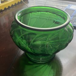 Vintage Napco Emerald Green Glass Bowl/Planter