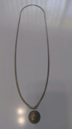 Sterling silver necklace flat 24" (#55)