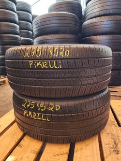 275 45R 20 PIRELLI SCORPION ZERO RUN FLAT TIRE 2754520 USED TIRES (PAIR) MOUNT BALANCE INCLUDED