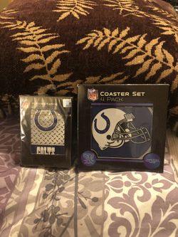 Indianapolis Colts playing cards and coaster set