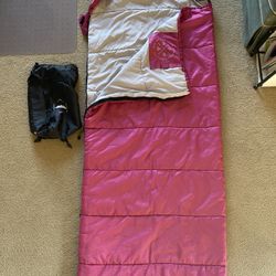 Kids Pink Sleeping Bag