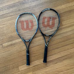 Tennis Rackets Wilson blade 26 And Wilson 25