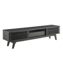 Modway Render 70" Modern Wood TV Stand for TVs up to 78" in Charcoal