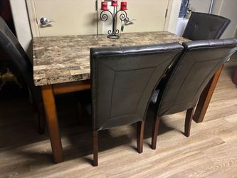 Marble dinning 6 chairs
