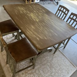 Kitchen Table With 4 High Chairs 