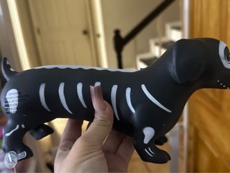 Skeleton Dachshund Rubber Dog Toy