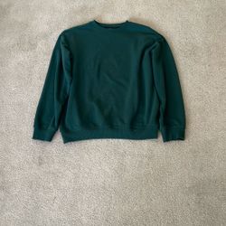 Green Fleece Sweatshirt Loose Fit Size XS