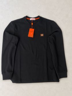 Black Long Sleeve Designer crewneck – Size M