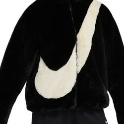 NEW Nike Swoosh Fur (faux) Jacket - Size 2XL