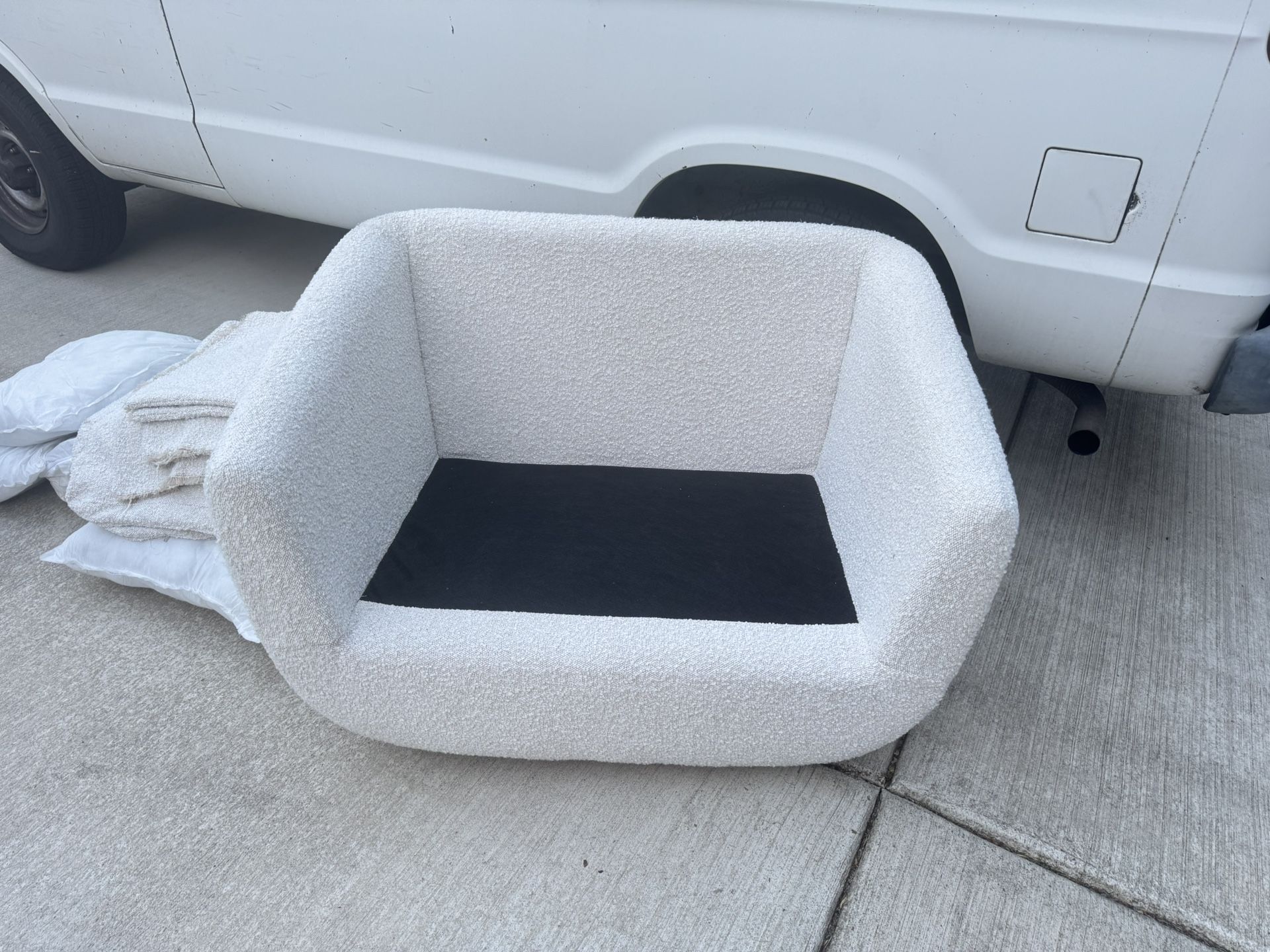 FREE ALBANY PARK BOUCLE SWIVEL CHAIR