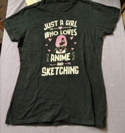 Just a Girl who loves anime & sketching T-shirt