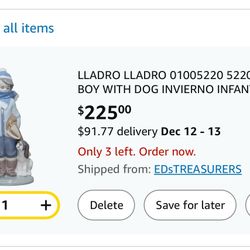 Lladro A Boy And His Dog Figurine 