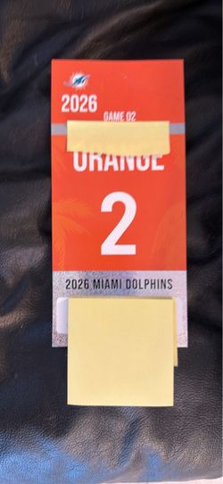 Miami dolphin orange parking pass