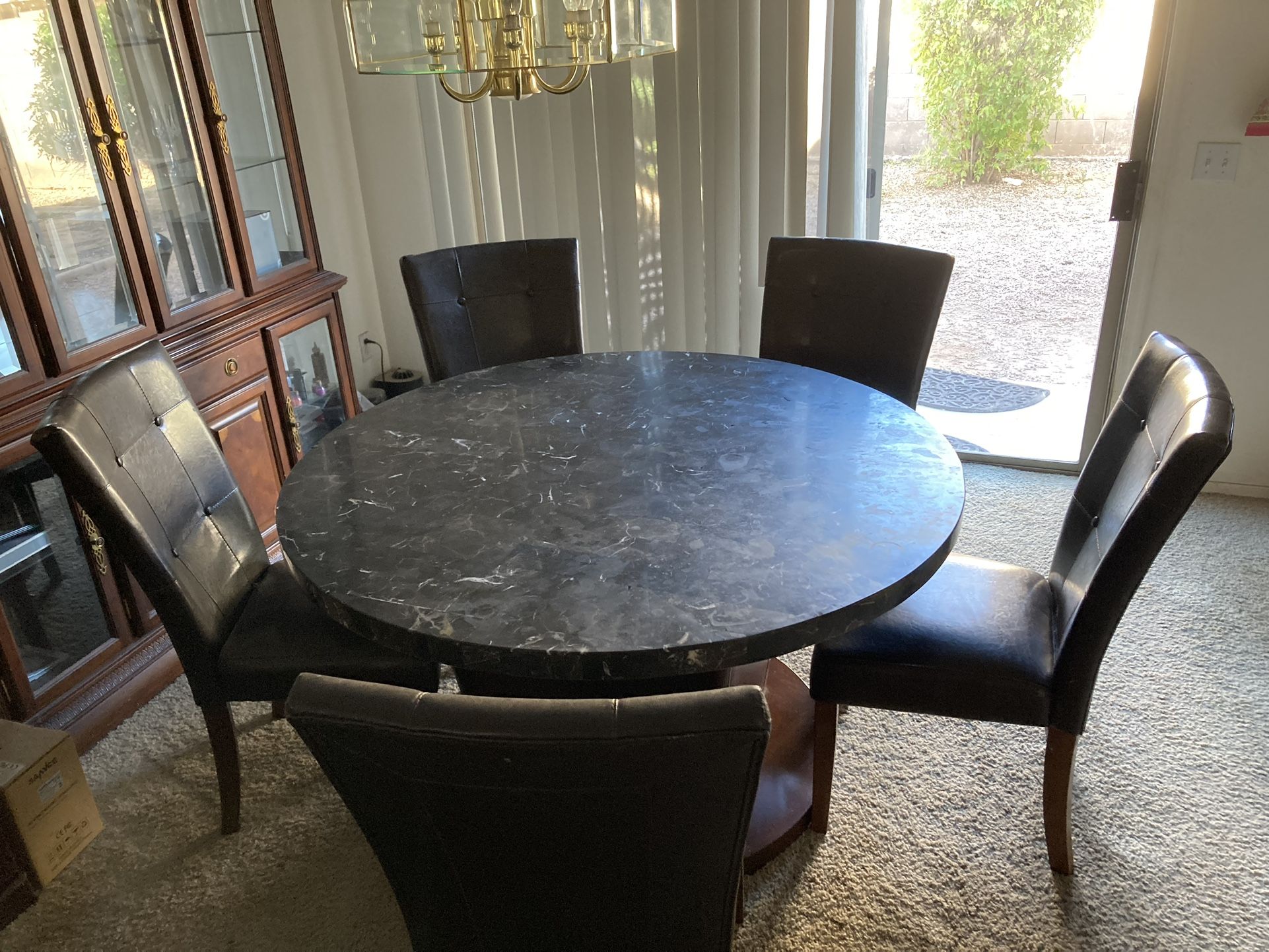 Marble Kitchen Table with 6 Chairs for Sale in Chandler, AZ - OfferUp