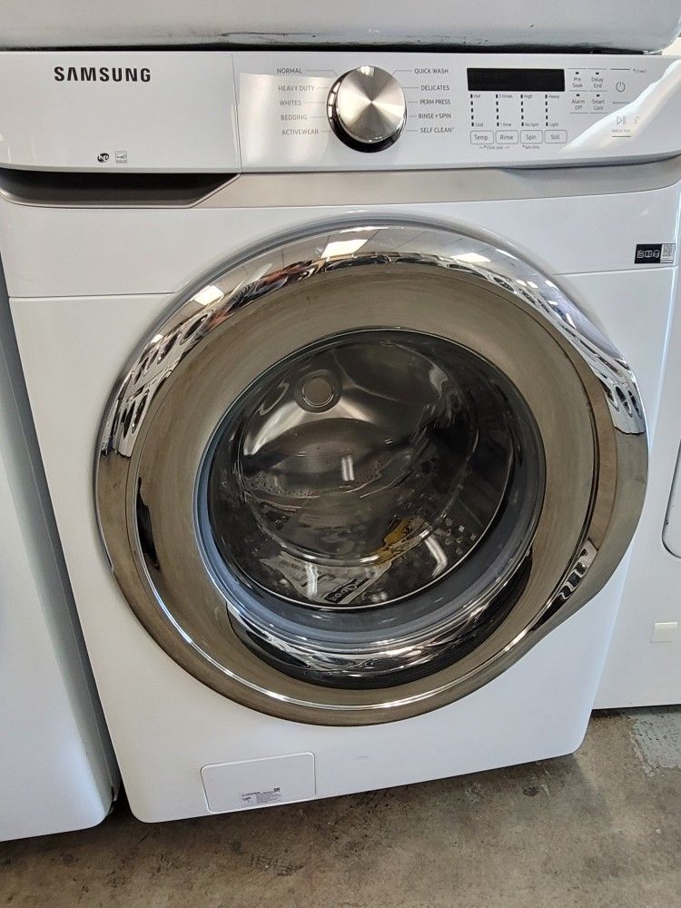 Samsung Front Loading Washer And Stackable Gas Dryer Set