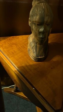 Vintage Triangular Wooden Corner Table