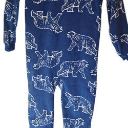 Brand: Carter’s
Size: 10 / 10A (Kids)
Style: Footed zip-up fleece pajamas
Color: Navy blue with white bear print
Condition: Looks excellent / possibly