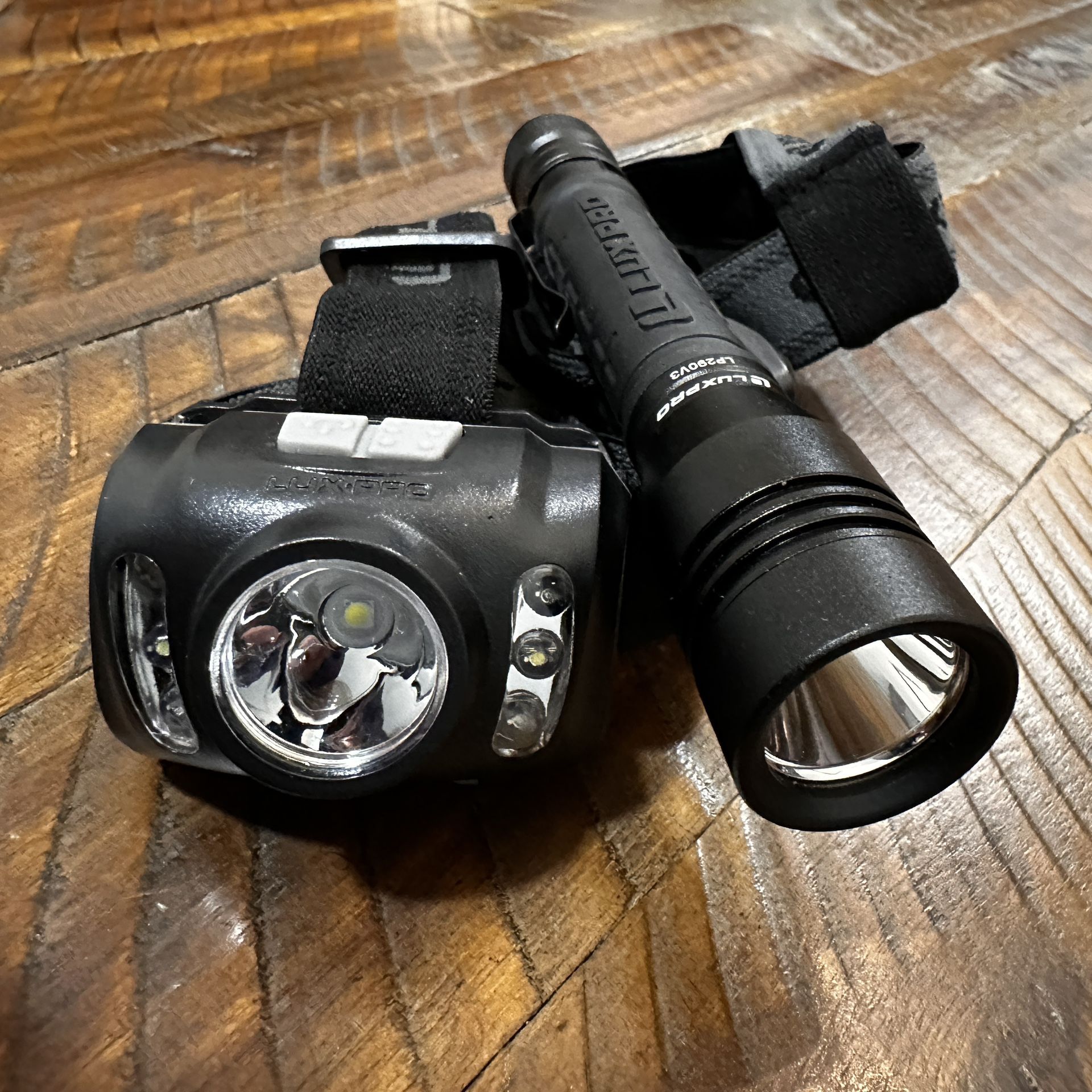 NEW LED Headlamp & Flashlight COMBO (Batteries Included)