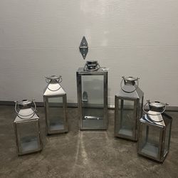 Silver, Glass Lanterns 5pc. $100