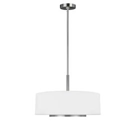 Nance 3-Light Brushed Nickel Pendant with LED Bulbs