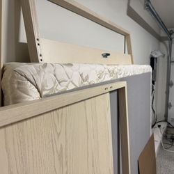 Gemini Kids Light Ash Wood Full Bed (Great Condition)